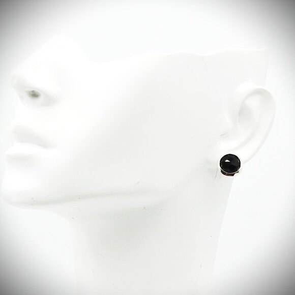 Amazon.com: Handmade Black Onyx Gemstone Round 8mm Stud  IPPOLITA Wonderland Lollipop Sterling Silver & Faceted Black Onyx Stud Earrings